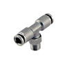 Turbosmart Wastegates ventil 1/8" NPT Tee Pushloc Fitting - SS - 1/4"
