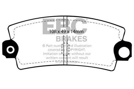 DP3189C - Sada brzdových destiček Série REDSTUFF EBC Brakes
