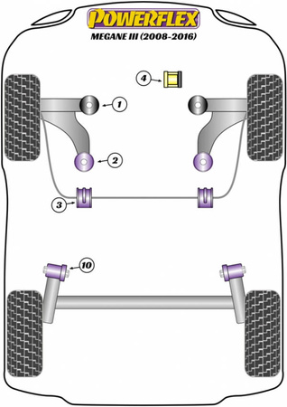 Tuleja Poliuretanowa Powerflex Renault Fluence (2009- ) -  PFF60-1701 Nr na diagramie: 1