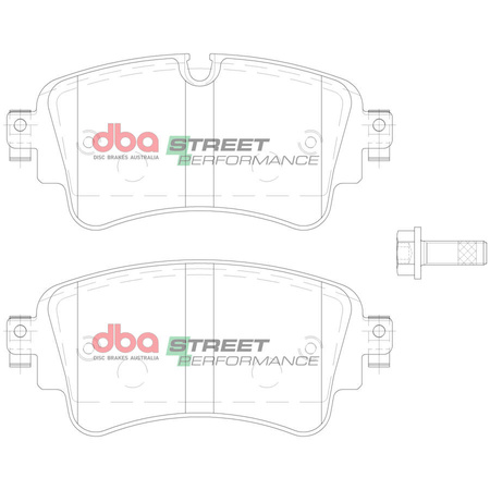 Zadní brzdové destičky DBA Brake Pads Street Performance Hawk HB866x.652 - DB15032SP AUDI A4 Allroad quattro Mk2 B9 A5 Cabriolet A6 C8 Avant Q5 FY Q7 4M RS4 RS5 S4 S5 SQ5 8Y VOLKSWAGEN Touareg 3rd Gen