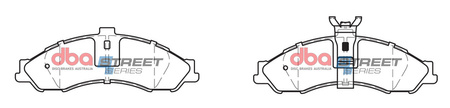 Přední brzdové destičky DBA Brake Pads Street Series Ceramic - DB1331SS CHEVROLET M.East S.Africa HOLDEN Aust NZ OPEL Monaro VAUXHALL