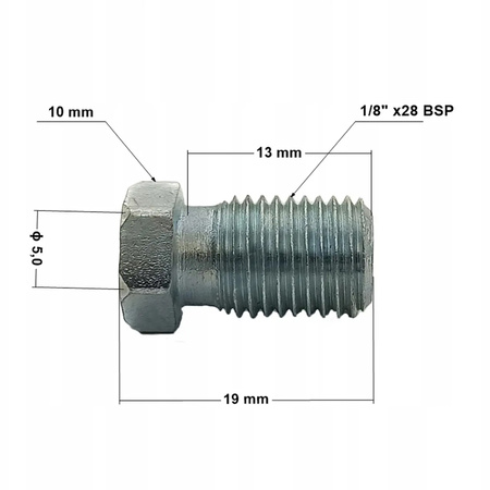 Vnější konec pro brzdovou hadici 1/8&quot; BSP STEEL