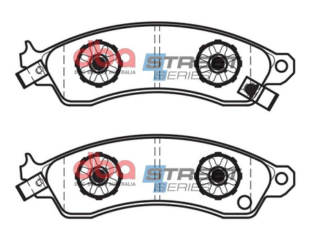 Přední brzdové destičky DBA Brake Pads Street Series Ceramic - DB1353SS ASTON MARTIN V8 Coupe Volante Virage CHEVROLET Camaro 3rd Gen Corvette C4 FORD Aust NZ Mustang Generation 4th HOLDEN HSV PONTIAC Firebird