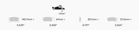 Přední brzdová destička Ferodo Racing DS3.12 FCP5099GB HYUNDAI i30 PDE PD Kona OS OSE OSI