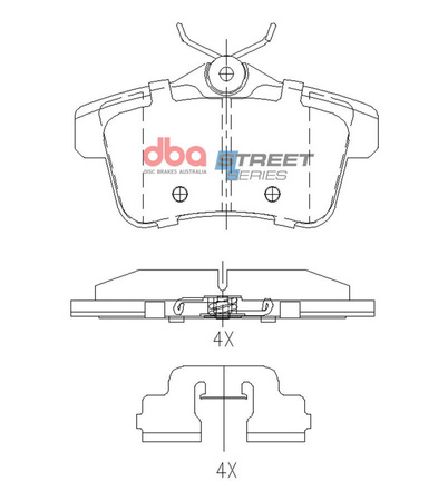 Brzdové destičky DBA Street Series Zadní brzdové destičky - DB15167SS