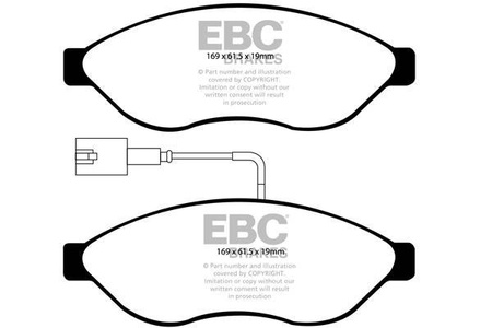 DP1968 - Sada brzdových destiček Série ULTIMAX2 EBC Brakes