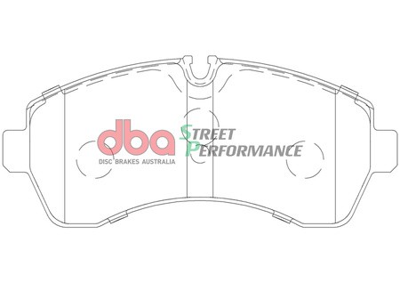 Přední brzdové destičky DBA Brake Pads Street Performance - DB1974SP MERCEDES-BENZ Sprinter 211D 214D 311D 314D 316D 319D 411D 413D 414D 415D 416D 418D 419D 424 509D 510D 511D 513D 514D 515D 516D 518D 519D VOLKSWAGEN Crafter 50