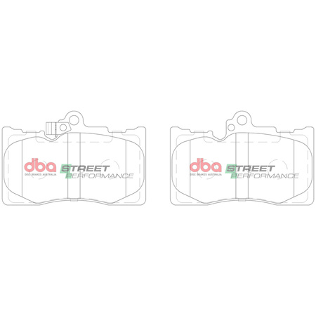Přední brzdové destičky DBA Brake Pads Street Performance Hawk HB812x.680 - DB2255SP LEXUS GS250 GS300 GS300h GS430 GS450h GS460 IS200t IS300 RC200t F-Sport RC300h