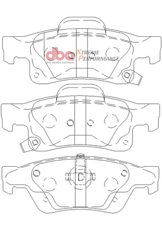 Zadní brzdové destičky DBA Brake Pads Xtreme Performance Hawk HB702x.662 - DB2217XP DODGE USA Durango JEEP Grand Cherokee