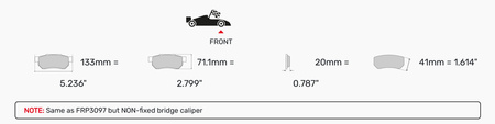 Přední brzdová destička Ferodo Racing DS3000 FRP501R OPEL ADAM