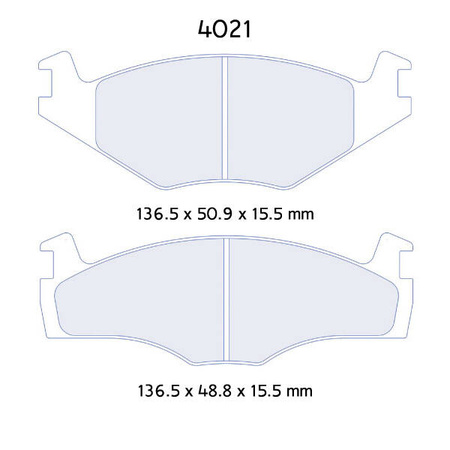 Brzdové destičky Carbone Lorraine RC5 - VW Polo 1,3 G40 (91-94)
