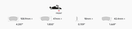 Přední brzdová destička Ferodo Racing DS3000 FCP351R AUTOBIANCHI Y10 FIAT 131 131 Mirafiori 900 183 Panda 141 Regata Ritmo Strada Uno INNOCENTI Mille LANCIA SEAT Fura Ibiza IBIZA I 021A Malaga Marbella Ronda Terra,