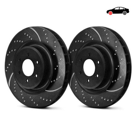 GD2030 - Brzdové kotouče Sportovní  Vroubkovaný a vrtané Série GD (Pár) EBC Brakes
