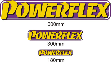 POWERFLEX NÁLEPKA 180mm - 50 KS Polyuretanové pouzdro Powerflex Road Series Promotional Items VINYL STICKERS STICKER 180