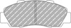 Přední brzdová destička Ferodo Racing DS2500 FCP905H ACURA CL 6 cylinder Legend Vigor HONDA Accord Accord Aerodeck Coupe ACCORD V CC CD CE CF Civic Civic Fastback CR-V HR-V Integra DC2 DC5 NSX Prelude Shuttle ROVER 618 620 623