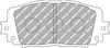 Přední brzdová destička Ferodo Racing DS2500 FCP4081H TOYOTA YARIS