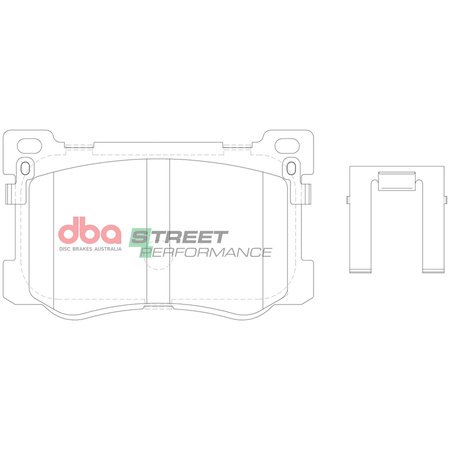 Přední brzdové destičky DBA Brake Pads Street Performance - DB15021SP HYUNDAI Genesis Coupe DH