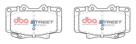 Přední brzdové destičky DBA Brake Pads Street Series Semi-metallic - DB1199SS TOYOTA 4 Runner KZN130 LN130 VZN130 Hilux Surf LN131 Landcruiser FZJ80 HDJ80 HDJ81 HZJ80