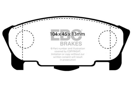 DP1120 - Sada brzdových destiček Série ULTIMAX2 EBC Brakes