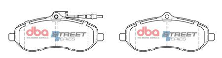 Přední DBA brzdové destičky Street Series Ceramic - DB2326SS