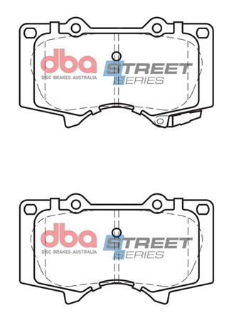Přední brzdové destičky DBA Brake Pads Street Series Ceramic - DB2380SS TOYOTA Fortuner AN150