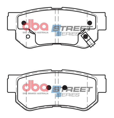 Zadní brzdové destičky DBA Brake Pads Street Series Ceramic - DB1451SS HYUNDAI Getz Grandeur Matrix Santa Fe Sonata Trajet Tucson Mk1 XG 25 30 KIA Magentis Sportage JE