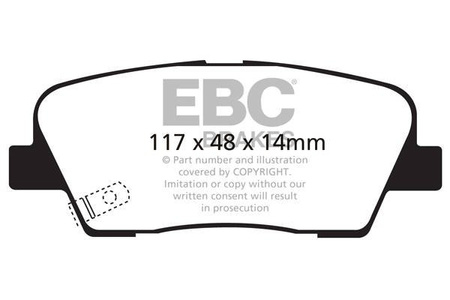 DP1806 - Sada brzdových destiček Série ULTIMAX2 EBC Brakes