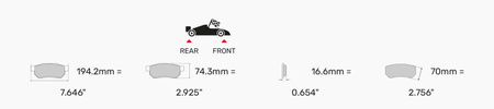 Přední brzdová destička Ferodo Racing DS2500 FCP4967H AUDI A3 Allstreet Sportback A4 Allroad B9 Avant A6 C8 A7 A8 D5 E-TRON Q5 Q7 Q8 CUPRA FORMENTOR KM7 CR7,