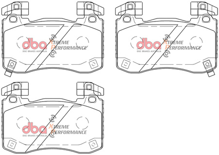Přední brzdové destičky DBA Brake Pads Xtreme Performance - DB15003XP KIA Stinger