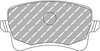 Zadní brzdová destička Ferodo Racing DS2500 FCP4050H AUDI A4 8K2 B8 Allroad 8KH Avant 8K5 A5 Convertible 8F7 A6 4G5 C7 4GD A7 Sportback 4GA 4GF Q5 PORSCHE MACAN 95B,