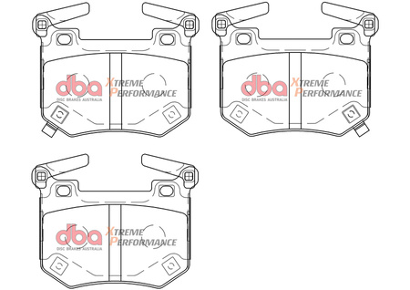 Zadní brzdové destičky DBA Brake Pads Xtreme Performance ECE R90 certified - DB15004XP KIA Stinger