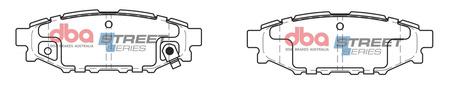 Zadní brzdové destičky DBA Brake Pads Street Series Ceramic - DB1803SS SUBARU BRZ Forester Impreza Legacy BL5 BLD BP5 BPD BRD Outback XV TOYOTA GT86