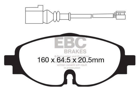 DPX2150 - Sada brzdových destiček Série ULTIMAX2 EBC Brakes
