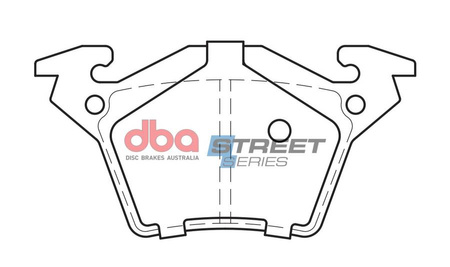 Zadní brzdové destičky DBA Brake Pads Street Series Semi-metallic - DB1987SS MERCEDES-BENZ V-Class V200 V220 TD V230 V280 Vito