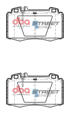 Přední brzdové destičky DBA Brake Pads Street Series Ceramic - DB1453SS MERCEDES-BENZ C-Class W203 C30 TD AMG C32 C320 C350 4Matic C55 Coupe CL203 CL-Class C215 CL500 CL55 CL600 CL63 CLK C209 CLK320 D CLK350 CLK500 CLK55 CLS C219 CLS280 CLS300 CLS320