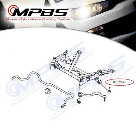Přední pouzdro Wishbone (malé) - MPBS: 0802509 BMW 5 E34, E39, E60 / E61, X3 E83, X5 E53,