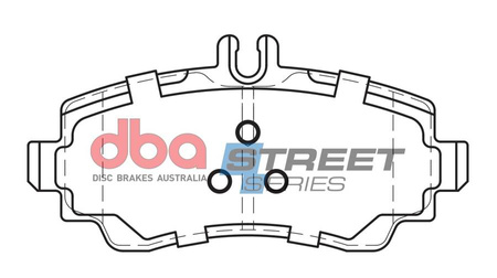 Přední brzdové destičky DBA Brake Pads Street Series Ceramic - DB2021SS MERCEDES-BENZ A-Class W168 A140 A140L A160 A160D A160L A170D A170DL A190 A190L A210L S210