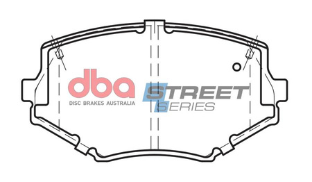 Přední brzdové destičky DBA Brake Pads Street Series Ceramic - DB1282SS MAZDA MX5 Mk1 NA Mk2 NB