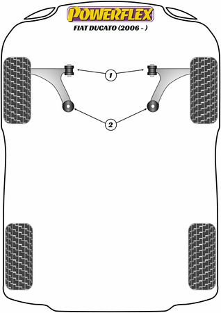 Držák výfuku Polyuretanové pouzdro Powerflex Road Series Fiat Ducato (2006 - ON) EXH039