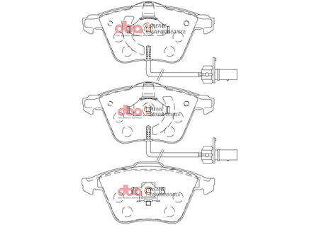 Přední brzdové destičky DBA Brake Pads Xtreme Performance - DB2210XP AUDI A6 C5 quattro Avant allroad