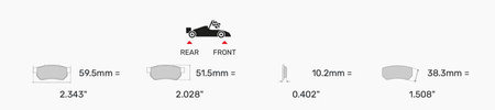 Zadní brzdová destička Ferodo Racing DSUNO FCP342Z RENAULT Clio II ROVER Mini