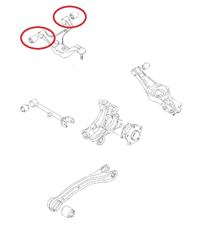 Pouzdro horního zadního ramene - MPBS: 6002170 Suzuki Grand Vitara II