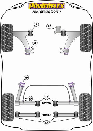 Adaptér Jack Pad Polyuretanové pouzdro Powerflex Road Series BMW 1 Series F52 Sedan (2017 -) PF5-4660