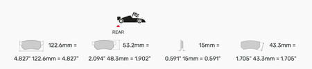 Zadní brzdová destička Ferodo Racing DS1.11 FCP5086W HONDA CIVIC X Hatchback FC_,FK Saloon FC CIVIC-X FC_,FK 