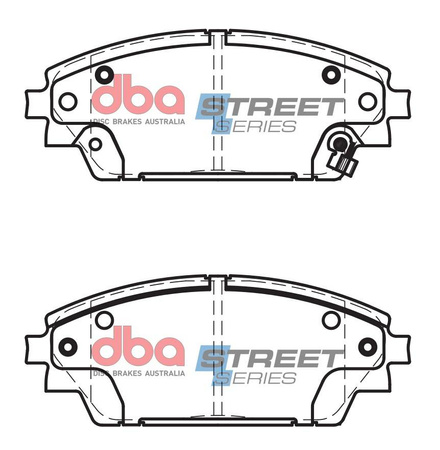 Přední brzdové destičky DBA Brake Pads Street Series Ceramic - DB2330SS MAZDA 3 BM BN CX-3 CX-30 AWD