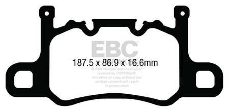 DP82207RP1 - Sada závodních brzdových destiček Série RP-1 Racing EBC Brakes