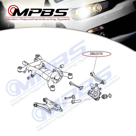 Pouzdro zadního horního lichoběžníku - MPBS: 0802570 BMW 5 E39, E60 / E61, 6 E63 E64, 7 E65 E66 E67, X5 E53,