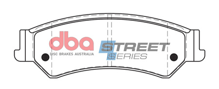Zadní brzdové destičky DBA Brake Pads Street Series Ceramic - DB1675SS FORD Aust NZ S.Africa Fairmont BF V8 Falcon Territory