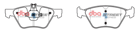 Přední brzdové destičky DBA Brake Pads Street Series Ceramic - DB1403SS CHRYSLER USA Crossfire MERCEDES-BENZ CLK C208 CLK200 Convertible CLK230K CLK320 E-Class T210 E200 K E220 D E240 E270 TD E280 4Matic E290 E320 T211 E350 W210 E300 E420 W211 S-Class
