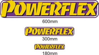 POWERFLEX NÁLEPKA 180mm - 50 KS Polyuretanové pouzdro Powerflex Road Series Promotional Items VINYL STICKERS STICKER 180